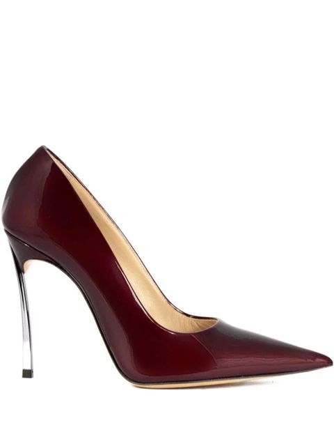 Casadei 100mm Superblade patent leather pointed stiletto pumps - Red - zdjęcie produktu nr 1