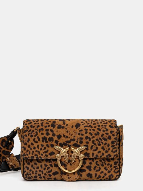 Pinko torebka zamszowa kolor brązowy 106244 A32A - zdjęcie produktu nr 1