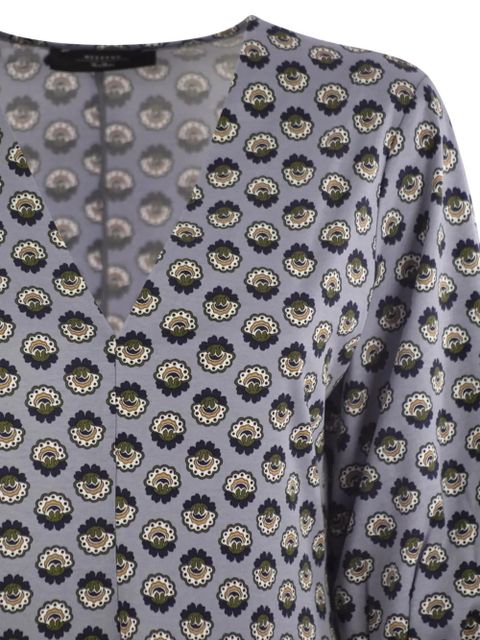 Weekend Max Mara Cinghia V-neck patterned dress - Blue