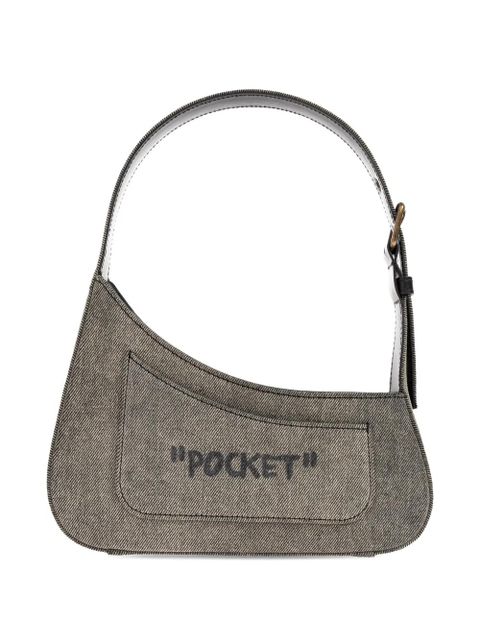 Off-White Jitney Quote zipped shoulder bag - Neutrals