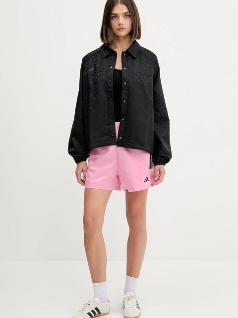 adidas szorty House of Tiro damskie kolor różowy wzorzyste high waist JL9207