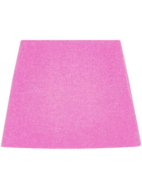 GANNI recycled wool-blend miniskirt - Pink - zdjęcie produktu nr 1