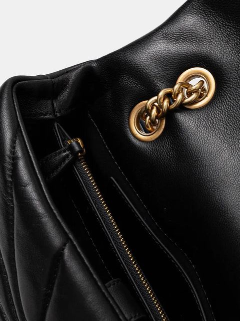 Pinko torebka skórzana kolor czarny 100038 A1EX