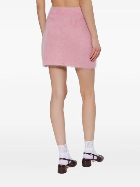 Alessandra Rich flower-button skirt - Pink