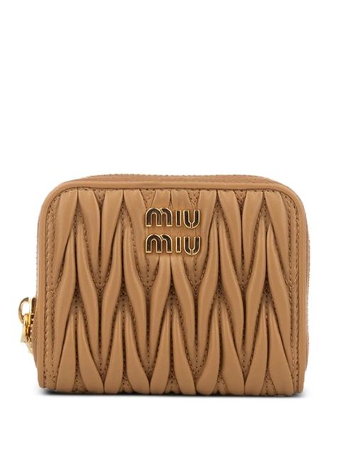 Miu Miu quilted zip wallet - Brown - zdjęcie produktu nr 1
