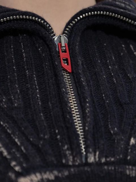 Diesel M-marcelle quarter-zip dress - Black