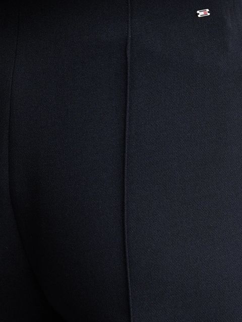 Tommy Hilfiger spodnie damskie kolor granatowy dzwony high waist WW0WW48406