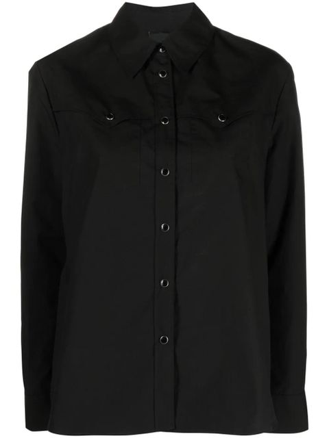 PINKO Western-stitched cotton shirt - Black - zdjęcie produktu nr 1