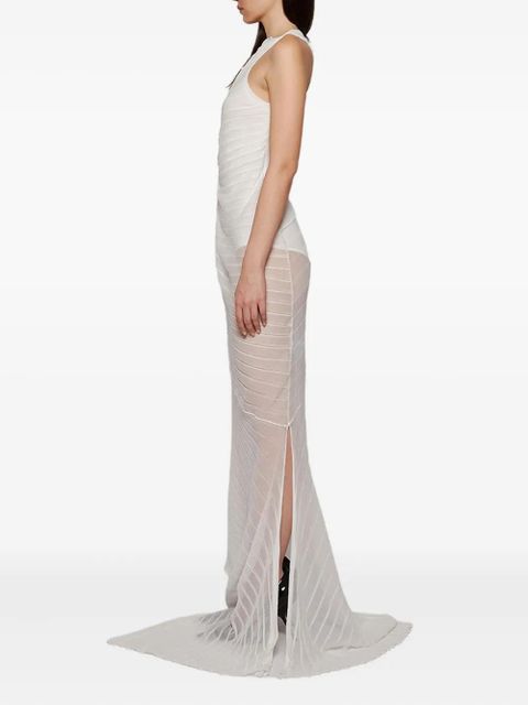 Victoria Beckham gathered sleeveless dress - White