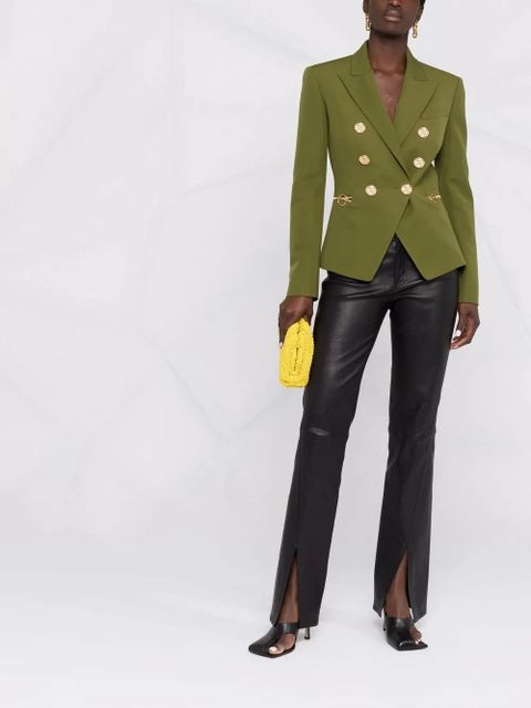Balmain button-front peak-lapel blazer - Green