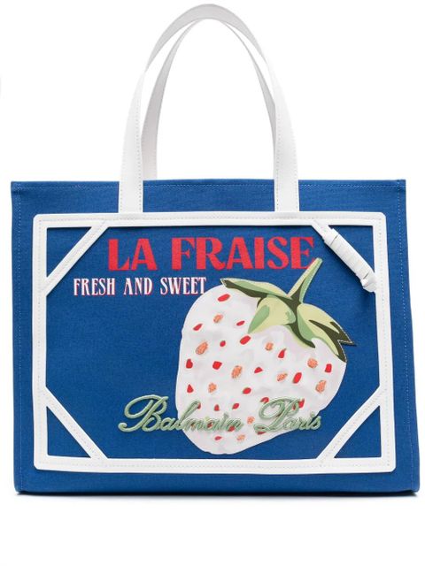 Balmain medium B-Army tote bag - Blue - zdjęcie produktu nr 1