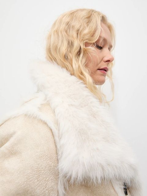 Answear.LAB płaszcz kolor beżowy