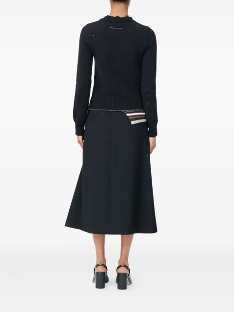 MM6 Maison Margiela striped crewneck sweater - Black - zdjęcie produktu nr 2