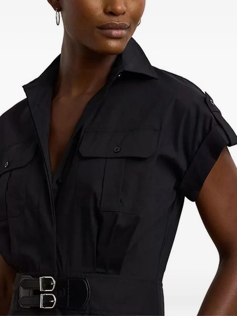 Lauren Ralph Lauren belted shirt midi dress - Black
