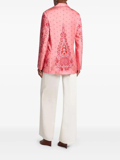 ETRO paisley-print silk blazer - Pink