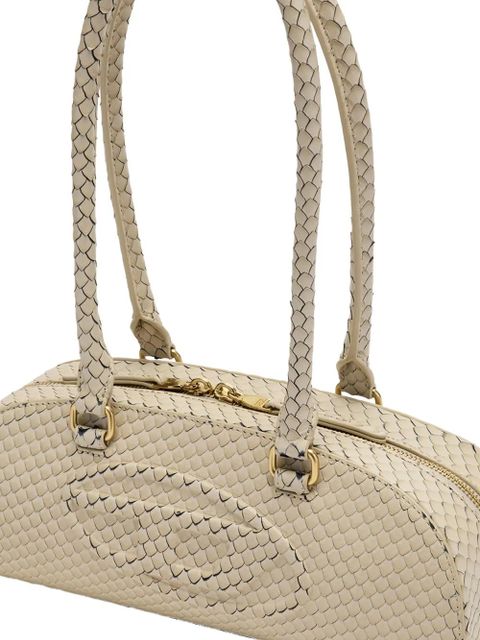 Diesel Dome embossed-logo shoulder bag - Neutrals