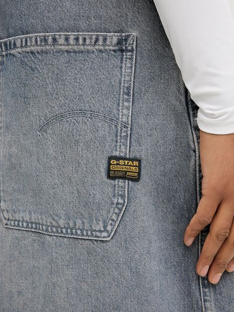 G-Star sukienka jeansowa Carpenter Dungaree kolor niebieski maxi prosta D27931-D943