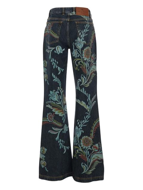 ETRO floral print straigh-leg jeans - Blue - zdjęcie produktu nr 2
