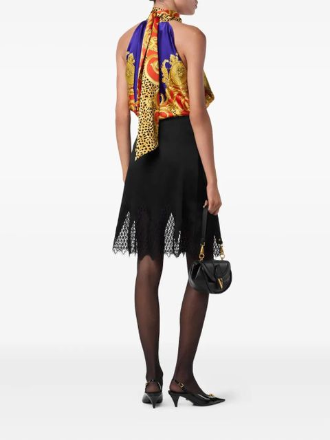 Versace baroque-print halterneck top - Yellow - zdjęcie produktu nr 2