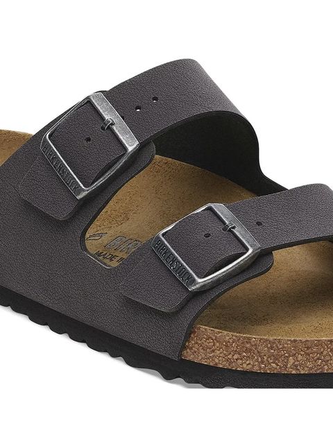 Birkenstock klapki Arizona Birkibuc damskie kolor szary 1029162