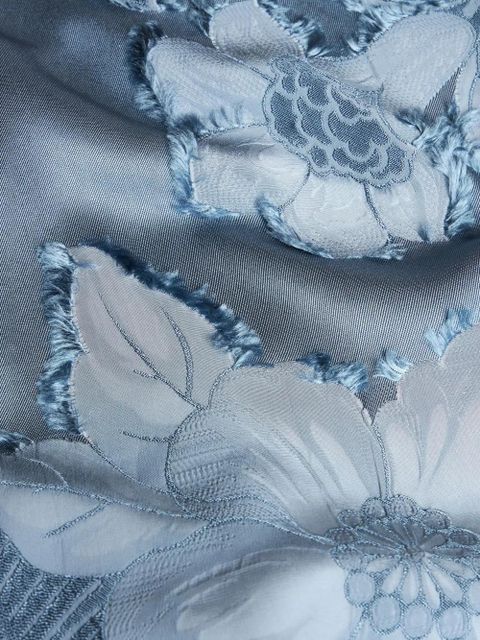 ETRO floral-jacquard asymmetric top - Blue