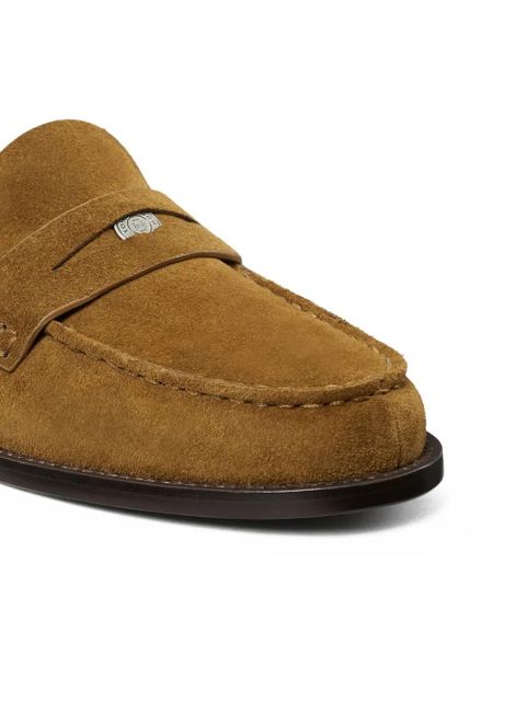 Tory Burch penny suede loafers - Brown