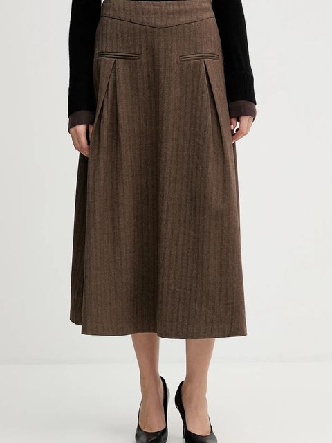 Hoss Intropia spódnica kolor brązowy midi rozkloszowana 8422466 - zdjęcie produktu nr 1