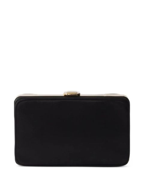 Prada satin mini-clutch with shoulder strap - Black - zdjęcie produktu nr 1