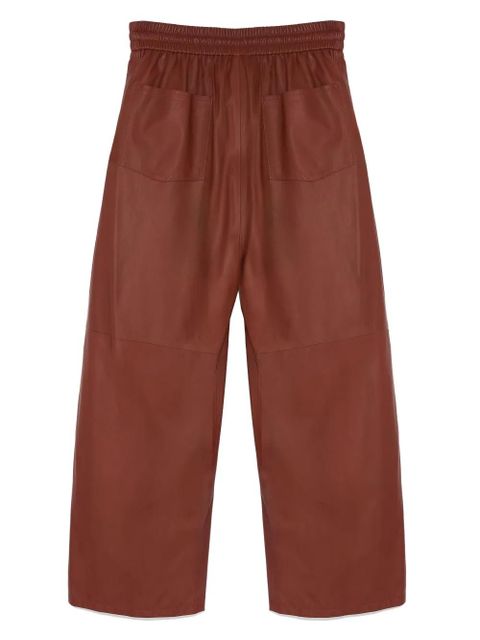 Yves Salomon leather wide-leg trousers - Brown - zdjęcie produktu nr 2