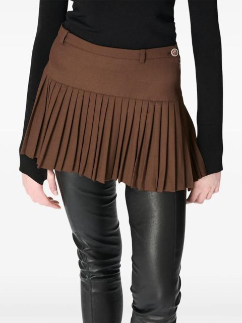Marine Serre pleated mini skirt - Brown - zdjęcie produktu nr 2