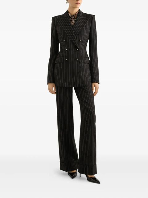 Dolce & Gabbana striped double-breasted jacket - Black - zdjęcie produktu nr 2