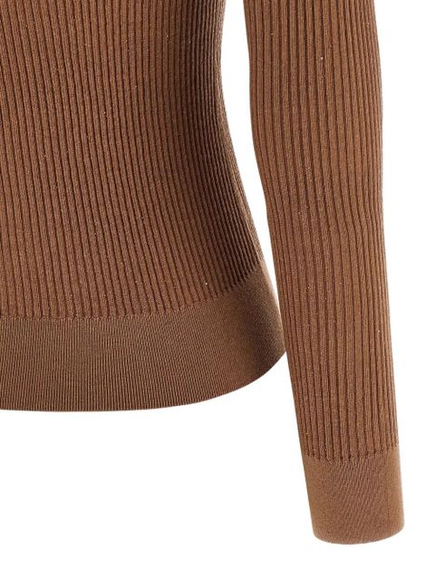 Max Mara Marabu sequin-embellished ribbed sweater - Brown