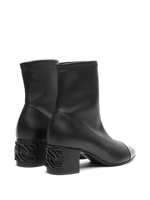 Casadei 50mm leather ankle boots - Black