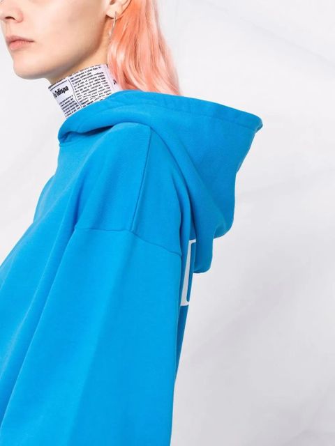 7 DAYS Active slogan-print hoodie - Blue