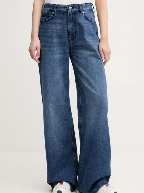 Sisley jeansy damskie kolor niebieski 4MCPLE045 - zdjęcie produktu nr 1