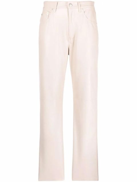 Nanushka faux-leather straight leg trousers - Neutrals - zdjęcie produktu nr 1