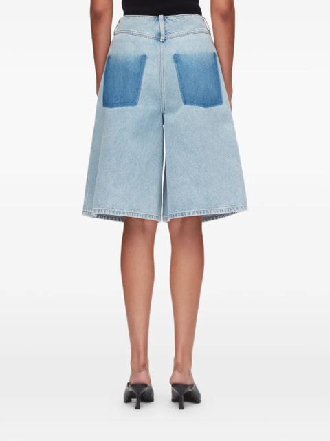 3.1 Phillip Lim patchwork pleat shorts - Blue