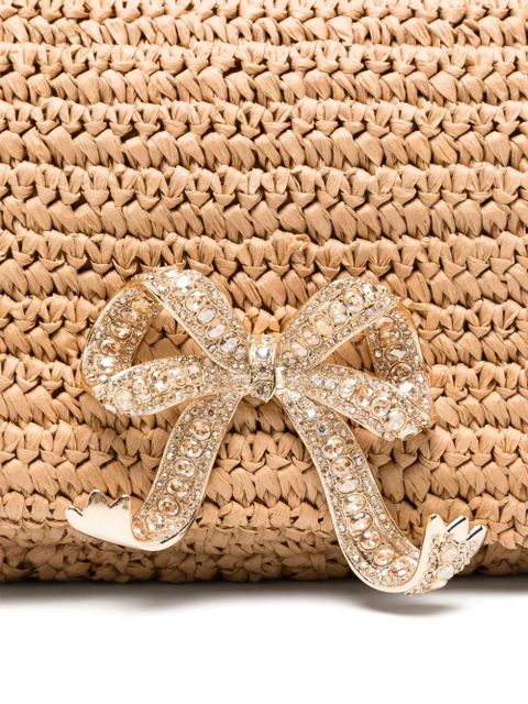 Self-Portrait bow-detail shoulder bag - Neutrals - zdjęcie produktu nr 2