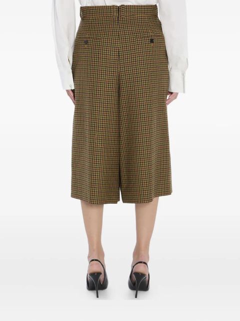 Saint Laurent plaid-pattern cropped trousers - Brown - zdjęcie produktu nr 2