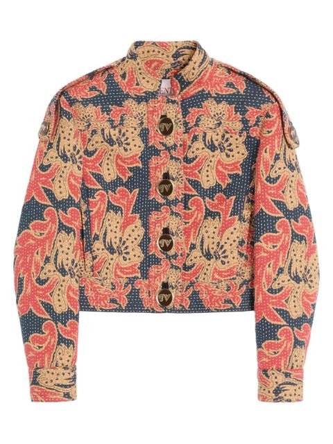Valentino Garavani Apres L'Hiver jacquard caban jacket - Blue