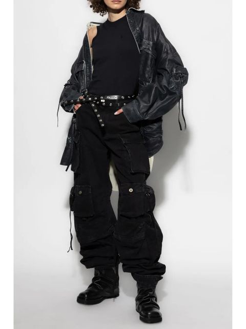 The Attico Fern cargo jeans - Black