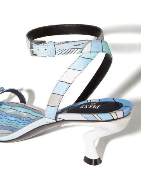 PUCCI Iride-print sandals - Blue