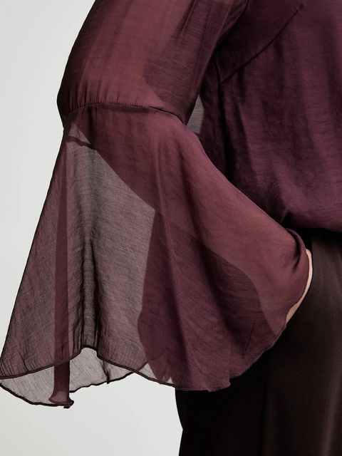 Answear.LAB bluzka damska kolor bordowy gładka