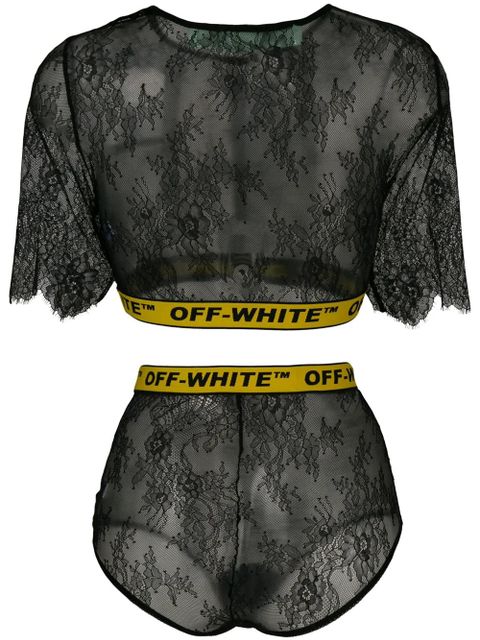 Off-White lace two-piece set - Black - zdjęcie produktu nr 2