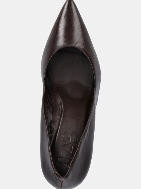 Answear.LAB szpilki skórzane kolor brązowy