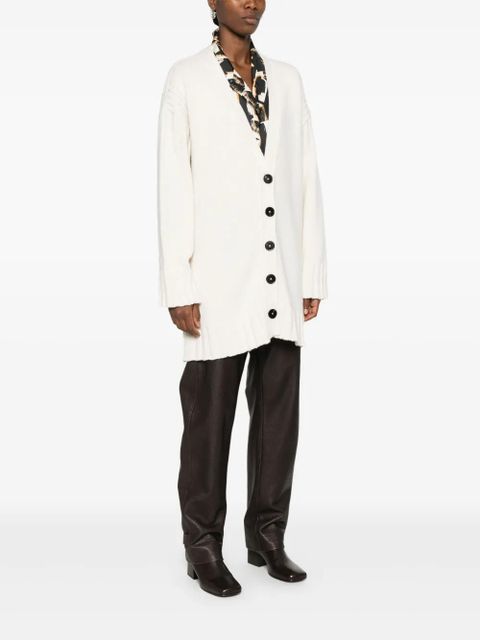 Jil Sander V-neck cashmere cardigan - White
