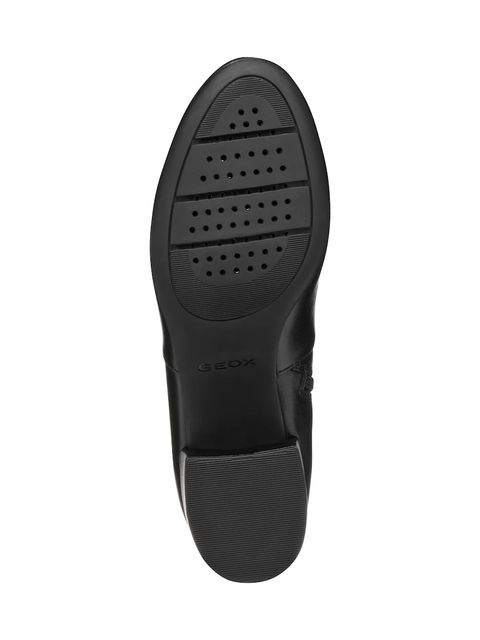 Geox botki skórzane D ELEANA damskie kolor czarny na słupku D56TWC 00085 C9999