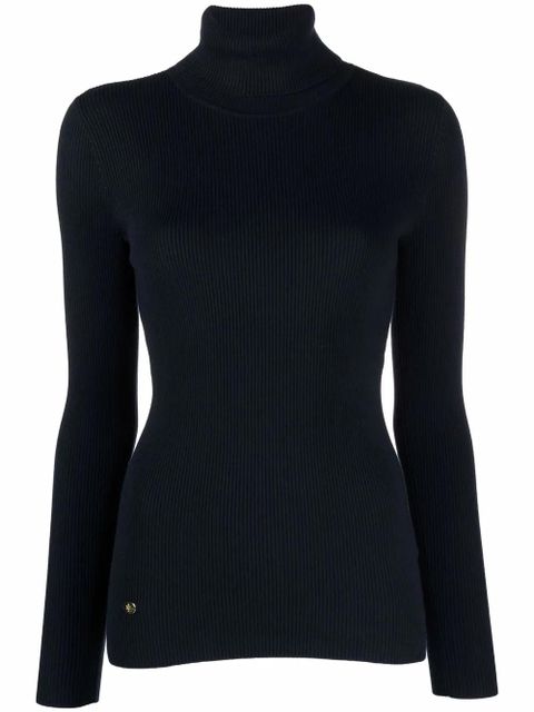 Lauren Ralph Lauren logo-plaque roll-neck jumper - Blue - zdjęcie produktu nr 1