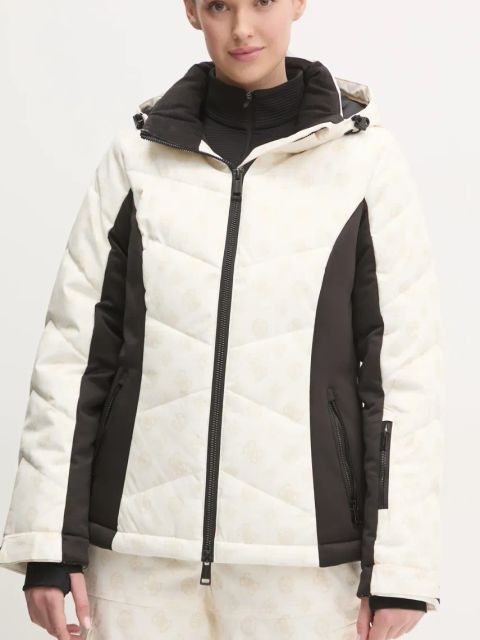 Guess kurtka narciarska kolor beżowy W4PL3N WH0K0