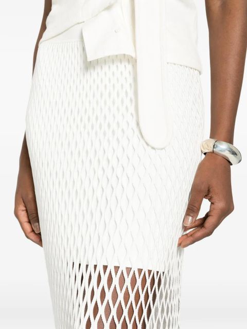 Simkhai white midi skirt